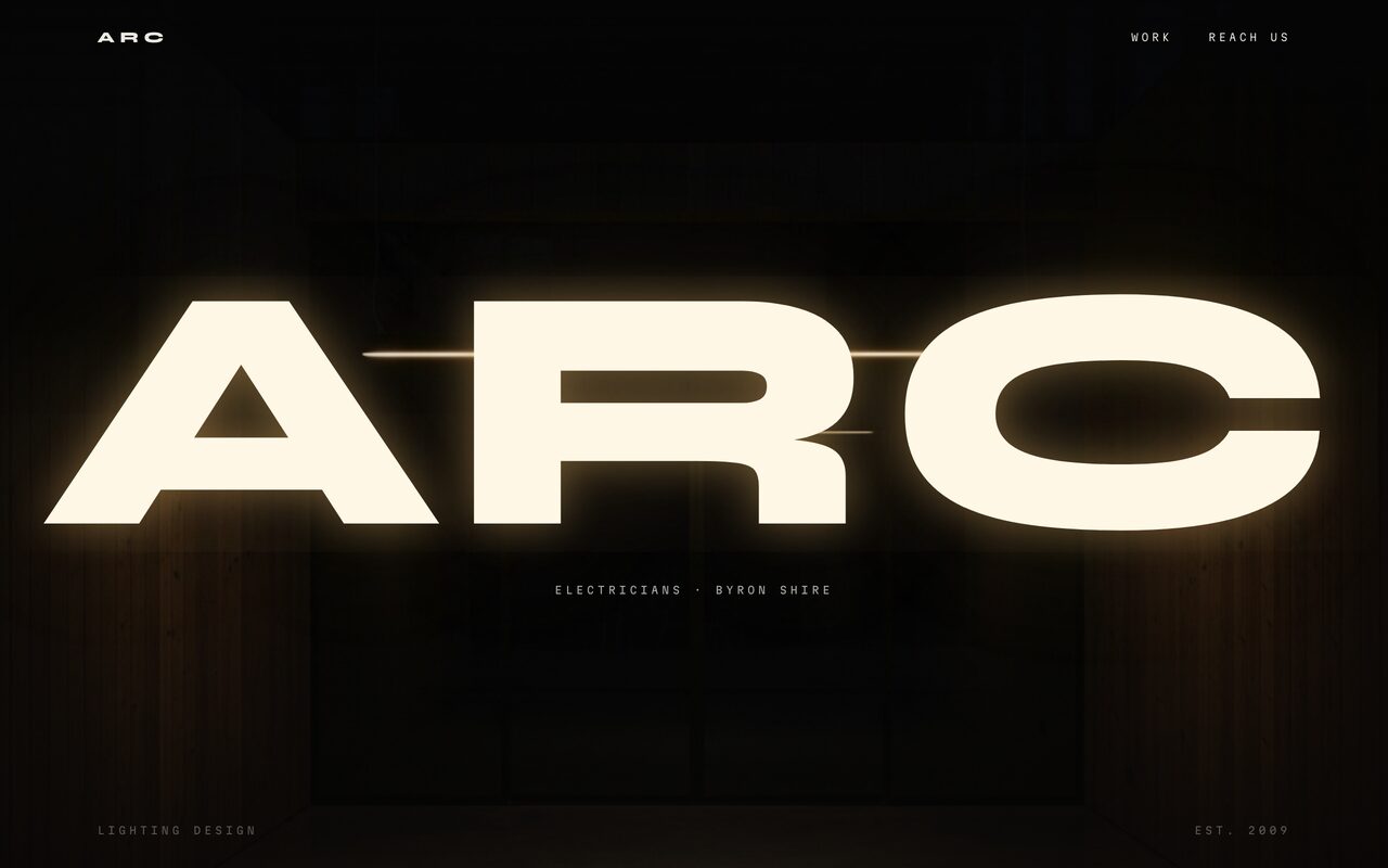 ARC website, desktop