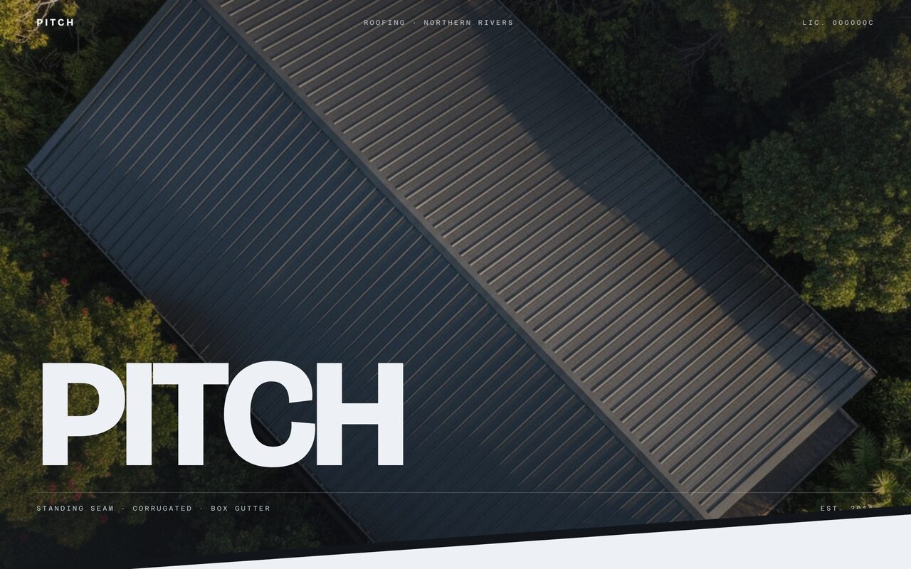 Pitch website, desktop