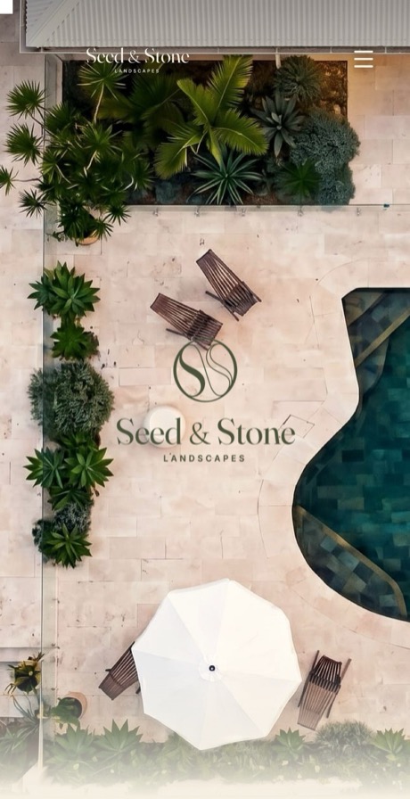 Seed and Stone website on a phone